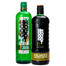 Hooghoudt graanjenever, jonge dubbele graanjenever, kalmoes beerenburg of zachtbitter